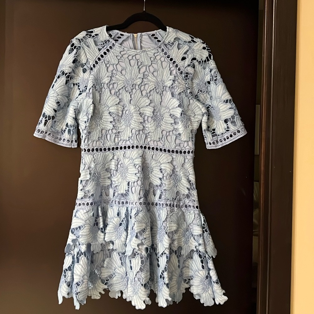 Just Me Blue Lace Dress - Size M